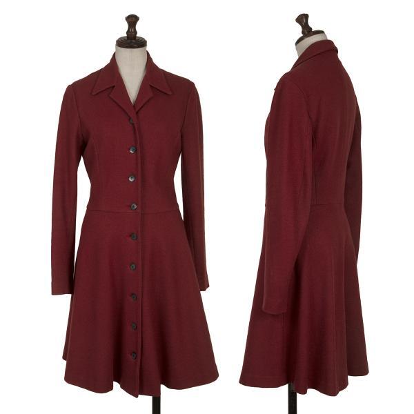 ジュニアゴルチエJUNIOR GAULTIER ウールハーフコート 赤紫40拍卖