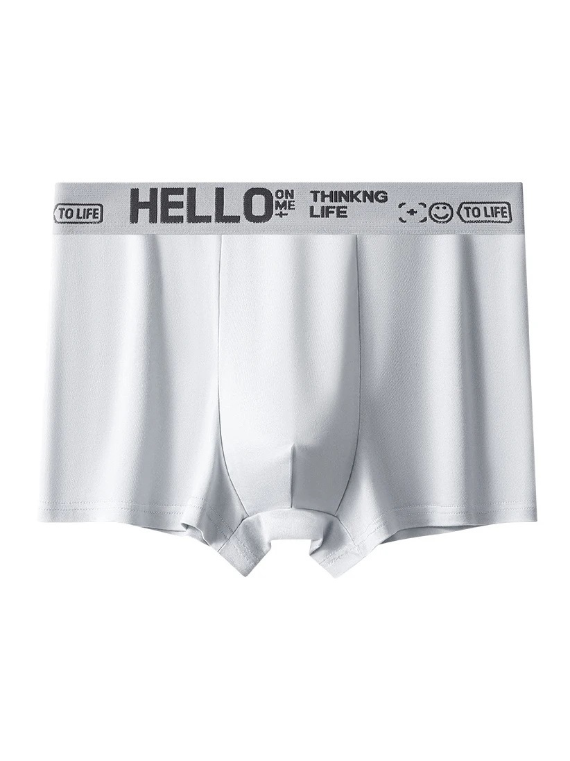 【バラ売り/送料無料】 アンダーウェア ショート丈 アジアサイズ:3XL USサイズ:L ライトグレー ★ ブリーフ/ボクサーブリーフ拍卖