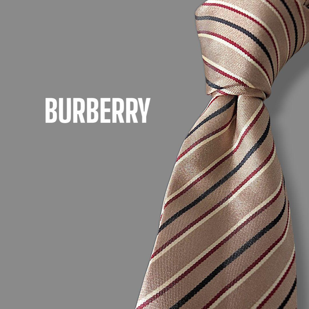バーバリーロンドン ネクタイ 斜めストライプ ワイドタイ ビジネス フォーマル ビジネス フォーマル 紳士小物 メンズ 拍卖