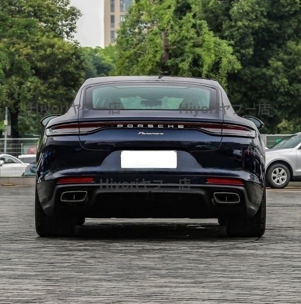 ポルシェ 971 パナメーラ panamera 2017~2023年式 2本出し 純正交換式マフラーカッター チタンブラック 2個セット拍卖
