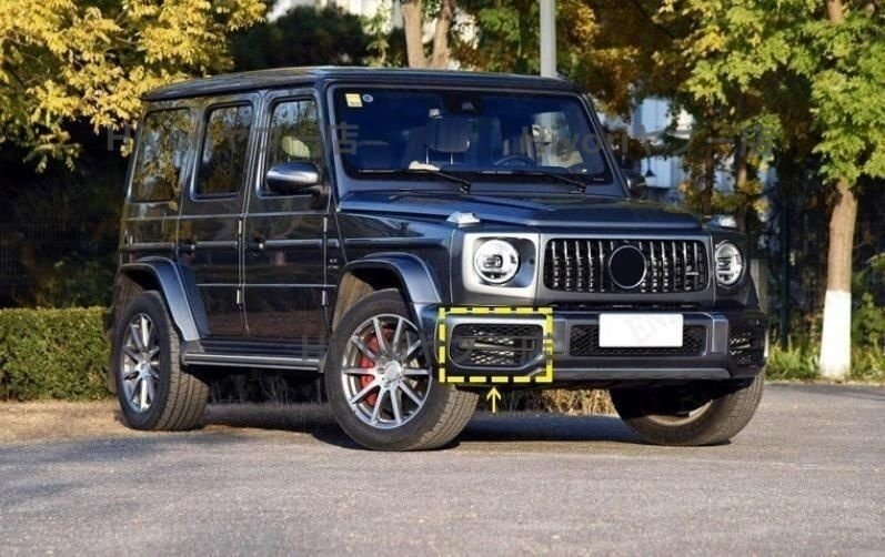ドライカーボン製ベンツ Gクラス  W463A W464 G500 G63 G350D フロントフォグライトカバー 2個セット拍卖