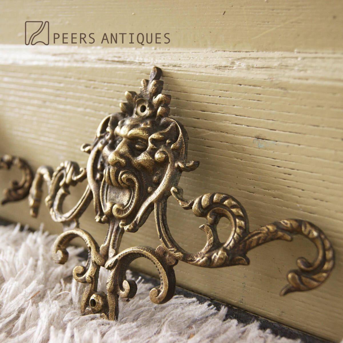 5166h【レアアイテム☆真鍮 キャスト Cast Brass オーナメント レリーフ ウォールデコレーション 装飾】イタリア アンティーク 希少拍卖