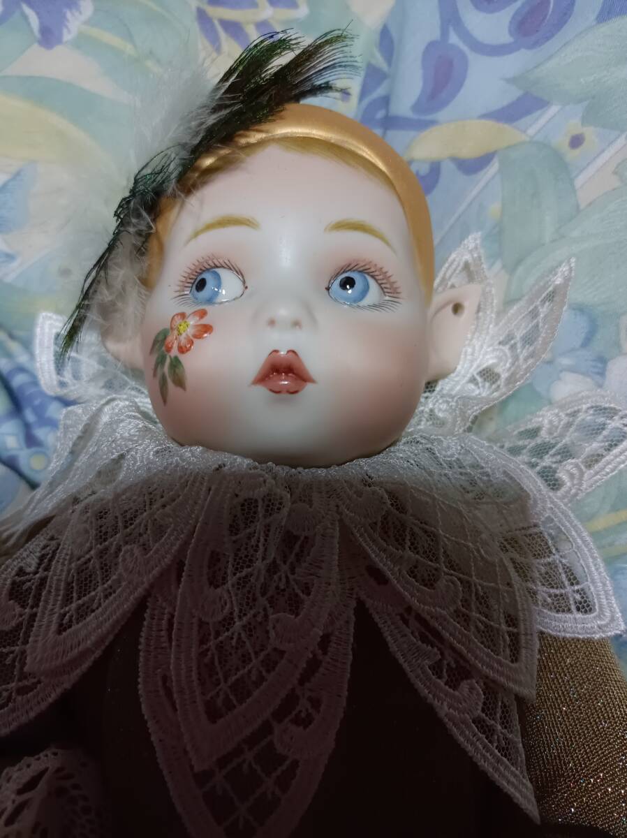 Vintage Bell Ceramics Kay McKee 35cm1986ビスクドールエルフ人形陶器人形妖精ビスクドールアンティークドール創作人形作家人形拍卖