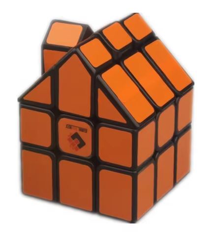 【Orange】House Shape Magic Cubes/家の形をした魔法の立方体,ステッカー,かわいいパズル,教育パズル,子供のための魔法の立方体拍卖