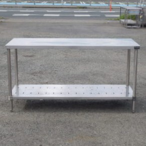 (さびあり)1 マルゼン 業務用 ステンレス 作業台 W1500 D600 H800mm 厨房 BW-156N W150拍卖