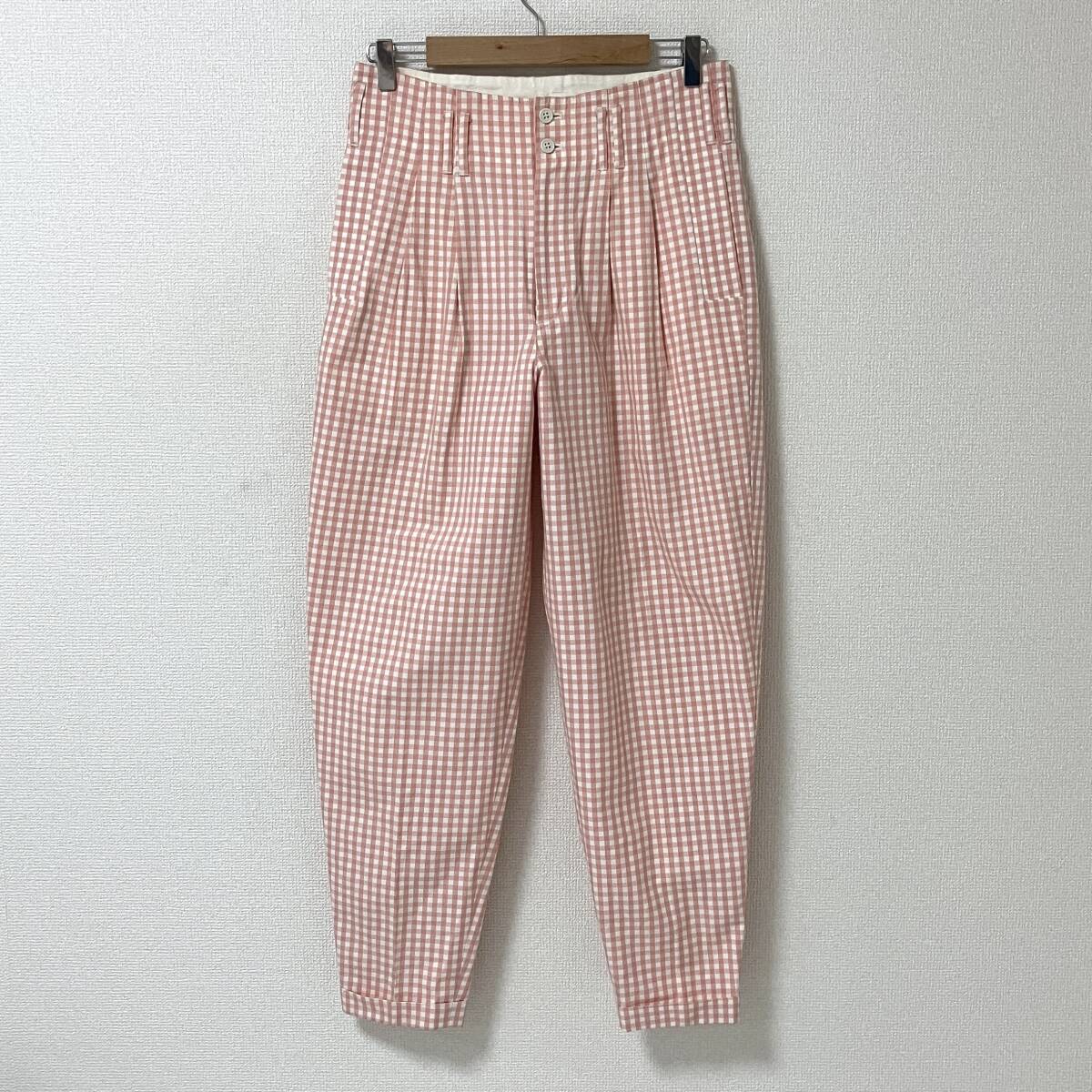 80s 90s ISSEY MIYAKE HAI ギンガムチェック 2タック テーパード パンツ Mサイズ イッセイミヤケ スラックス VINTAGE archive 5030230拍卖