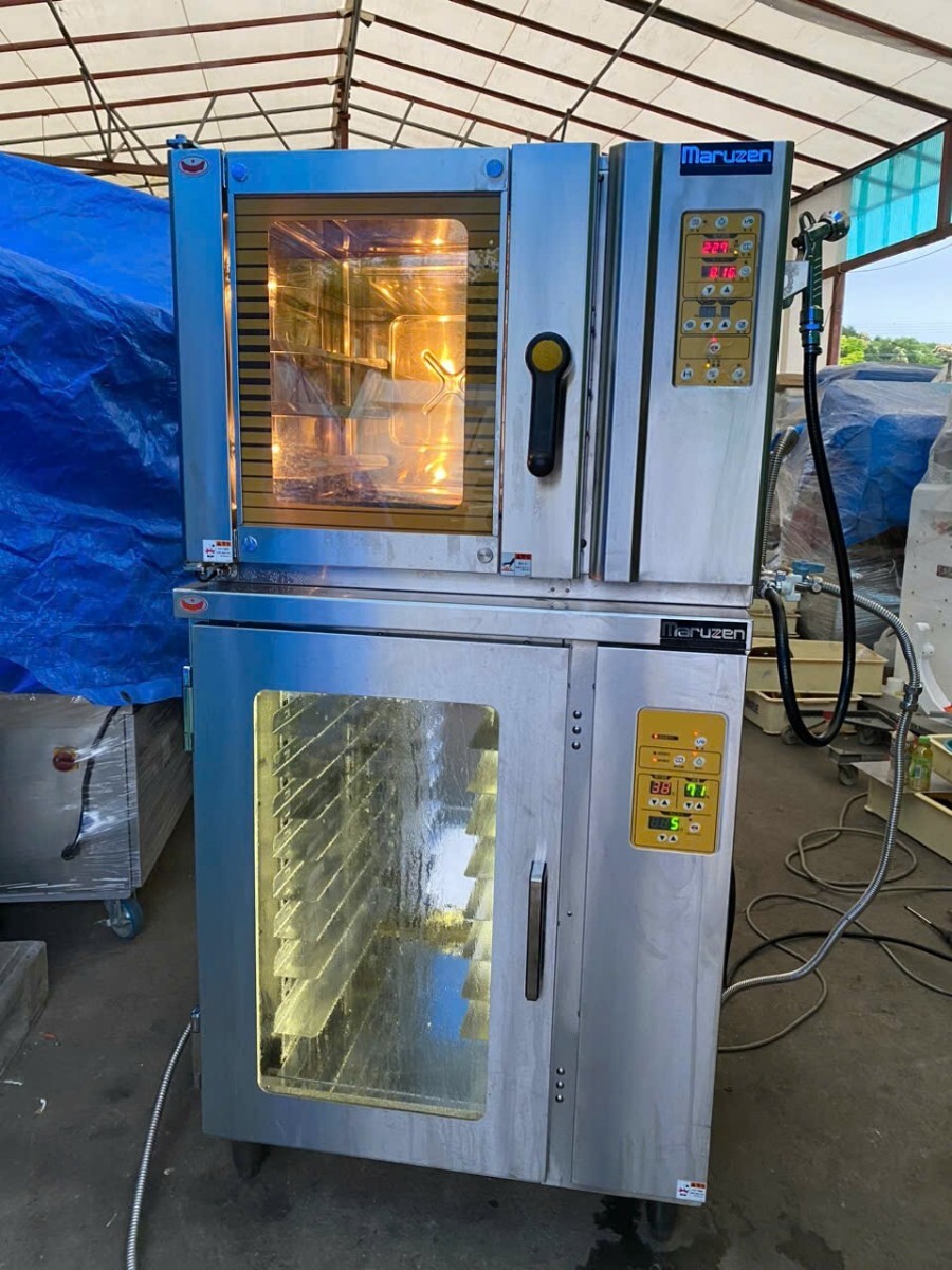 マルゼンコンベクションオーブンMBCO-4C-Y & 架台ホイロ MBKH-4 Y 業務用 マルゼン 厨房機器動作確認済拍卖