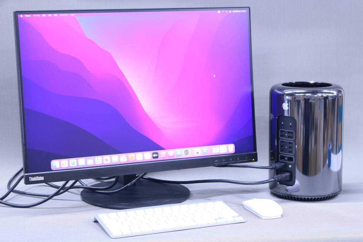 即配 Xeon 32Gメモリ 24インチWUXGAモニターセット MacPro 3.5 6Coa A1481 Xeon E5-1650v2 SSD512G FireProD500x2基 OS 12 Monterey拍卖