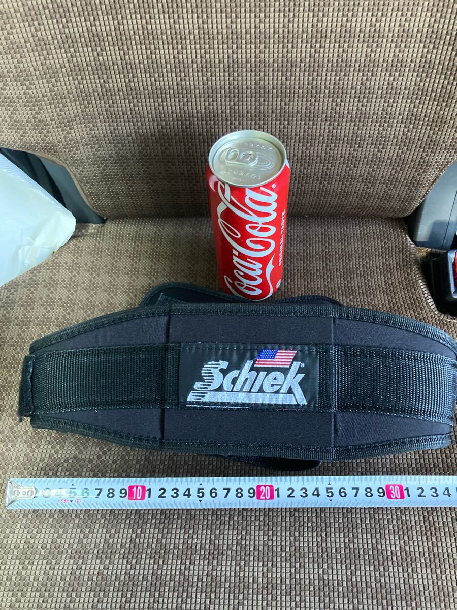 YK-6163 中古品 schiek シーク リフティングベルト サイズ表記無し リストラップ ストラップ リフティンググローブ パームプロテクター拍卖