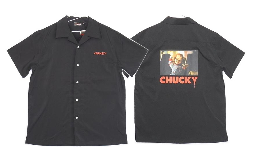 即決■★チャッキー Chucky★■オープンカラーシャツ:SIZE=L拍卖