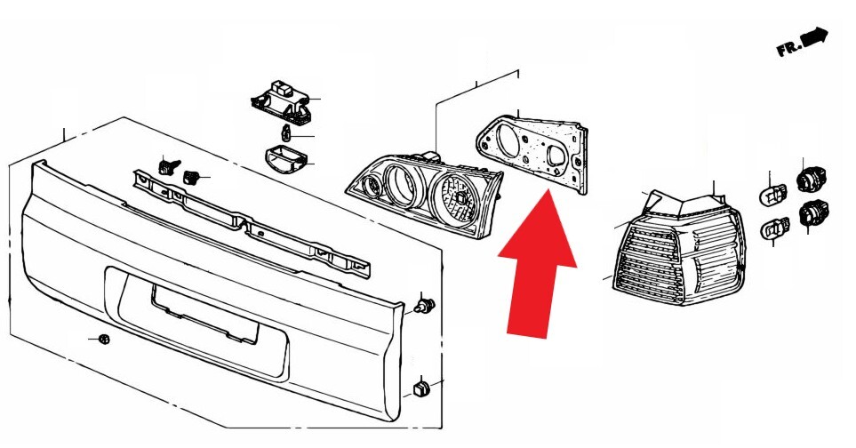 新品未使用 純正 ホンダ アコードワゴン CM1 CM2 CM3 テールライト テールランプ ガスケット 左 リア リヤ H1119-1拍卖