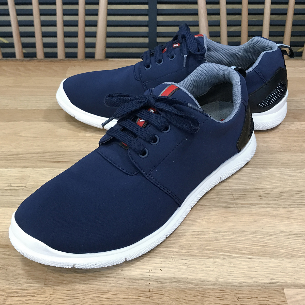 【美品】プラダ スニーカー プラダスポーツ ネイビー ポリアミド ラバー #7.5 約26.5cm 紺色 13983拍卖