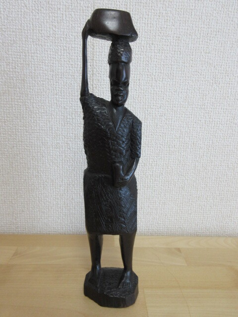 南アフリカ 民芸品・工芸品 木製 オブジェ 黒檀? ビンテージ アンティーク 置き物 コレクション拍卖