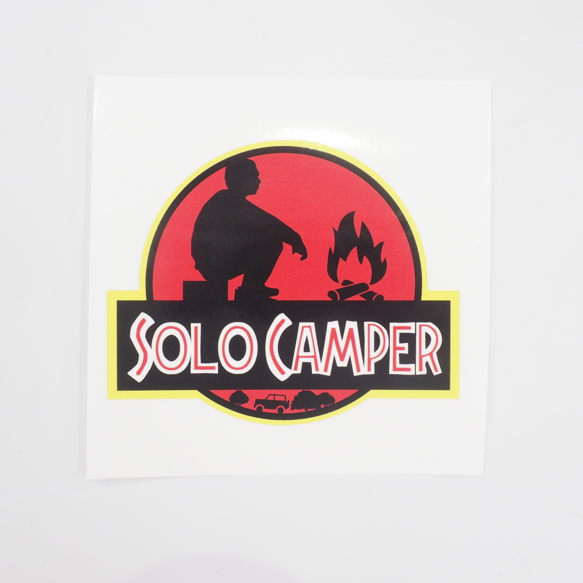 ソロキャンパー ぽつんとひとり キャンプライフステッカー 10cm CAMP アウトドア 車用 キャンプ用品 防水シール パロディ拍卖