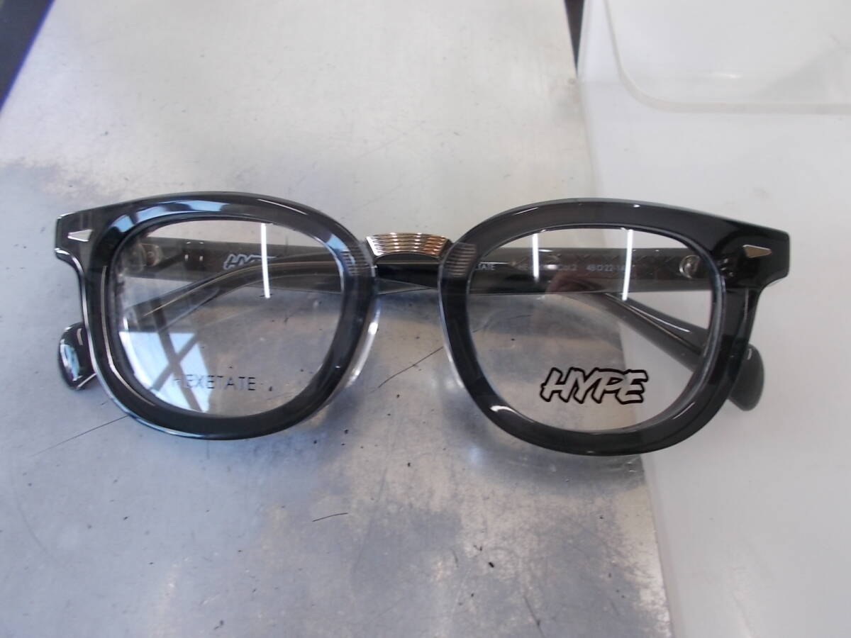ハイプ HYPE 超かっこいい サーモント 眼鏡フレーム HE-6603-2 お洒落 クラシカルデザイン 極厚 肉厚 新品、未使用拍卖
