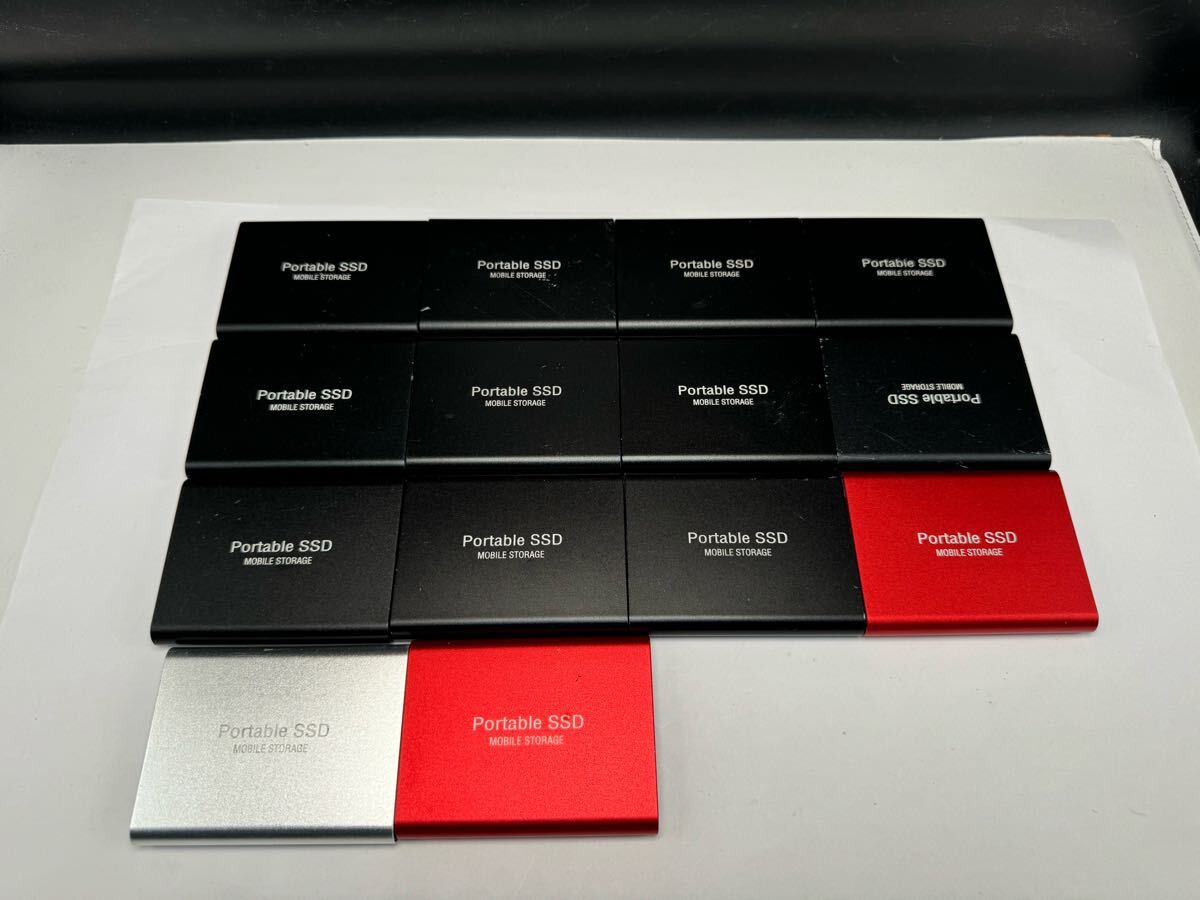 S3188) Portable SSD Type-C MOBILE STORAGE SSD 外付け ssd 14個セット通電確認 現品拍卖