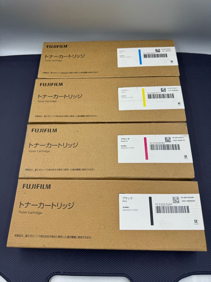 S3194) 未使用 FUJIFILM 純正 CT202368 /CT202370/CT202371/CT202369トナーカートリッジ 4本セット 26-08期限 ApeosPort-V C3320用(午2)拍卖