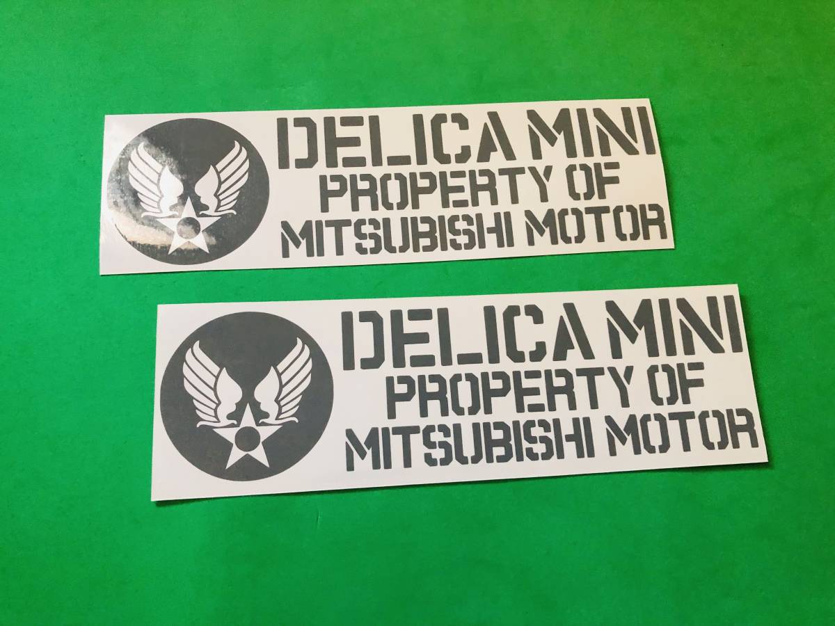 ・a168.【デリカ ミニ】オフロードミリタリー ステッカー 2枚set【グレー】拍卖
