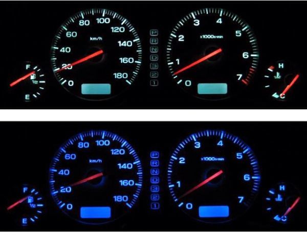 レガシィ BE5/BH5 メーターLED照明1台分セット!★ レッド拍卖