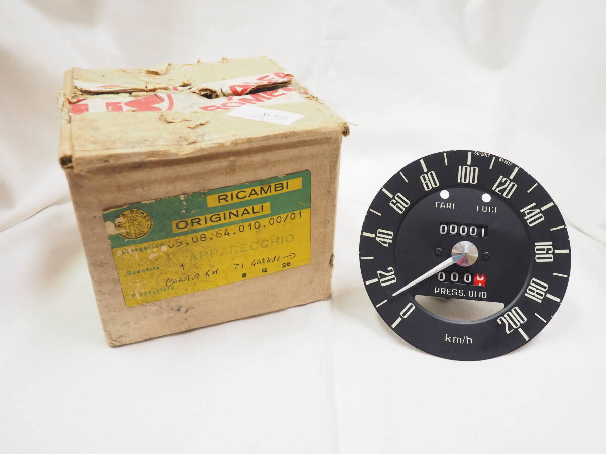Alfa Romeo 105 Berlina、アルファロメオ 105型 ジュリア・ベルリーナ 用, スピードメーター純正品、未使用拍卖