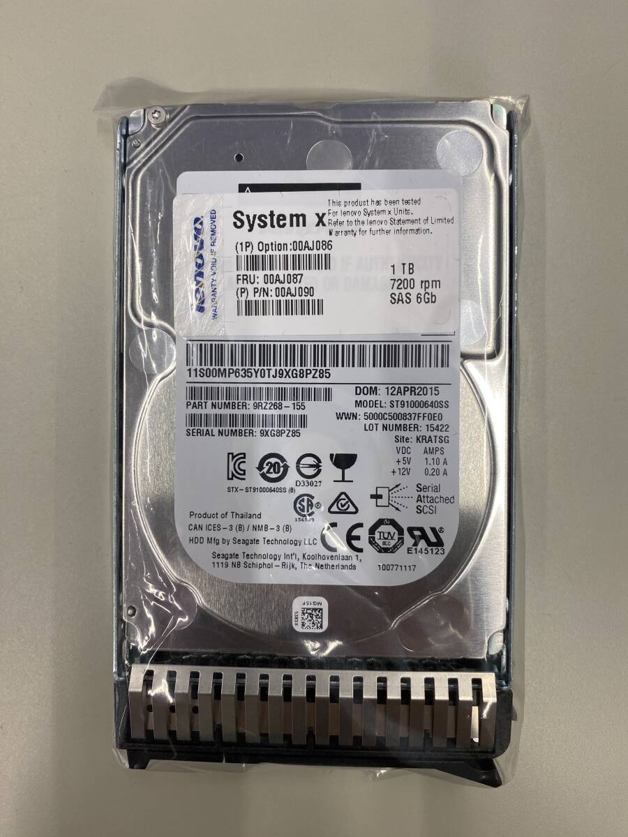 IBM 00AJ087 1TB HDD (2)拍卖