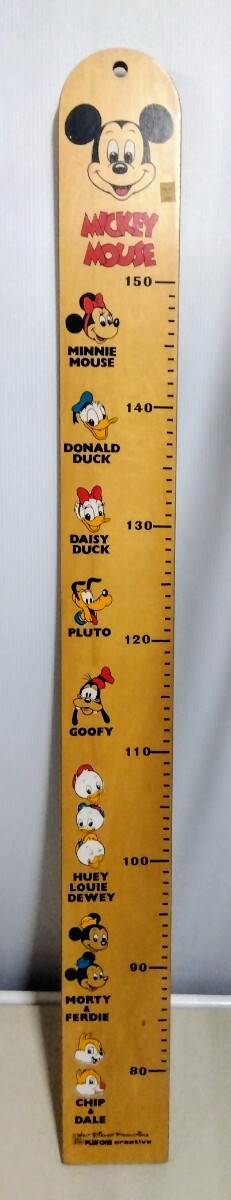 【美品】昭和レトロ・アンティーク、ディズニー身長計、プラスワンクリエイティブ、80~150cm測れる、お子様の成長記録にいかがですか?!拍卖