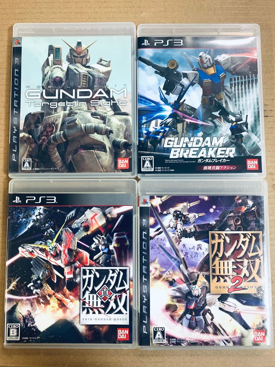 PS3ソフト 4本セット 機動戦士ガンダム ターゲットインサイト ガンダムブレイカー 真ガンダム無双 ガンダム無双2/プレイステーション3 (K)拍卖