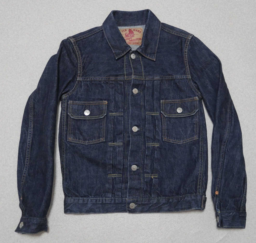 TCB JEANSA ティーシービージーンズ セカンドタイプ デニムジャケット 濃紺 34 Gジャン 2nd拍卖