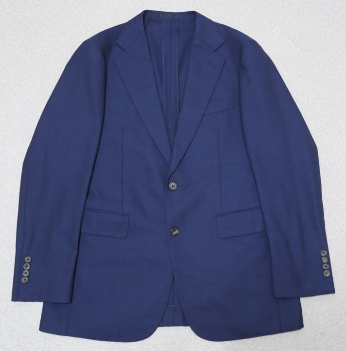 LONDONER イタリア生地 カノニコ 春夏 テーラードジャケット 紺 36S ブレザー ロンナー 日本製拍卖