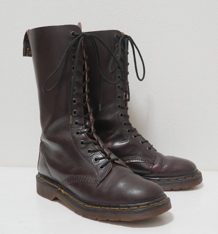 英国製 Dr.Martens ドクターマーチン 14ホールブーツ ダークブラウン UK6 濃茶 イングランド製拍卖