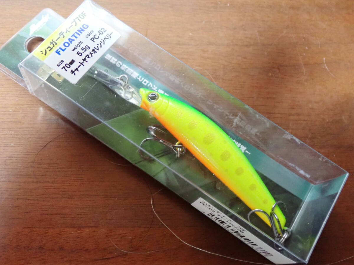 Basssday バスディ Sugar Deep シュガーディープ 70F PC-02 チャートヤマメオレンジベリー トラウト サクラマス イトウ 渓流 本流 レイク拍卖