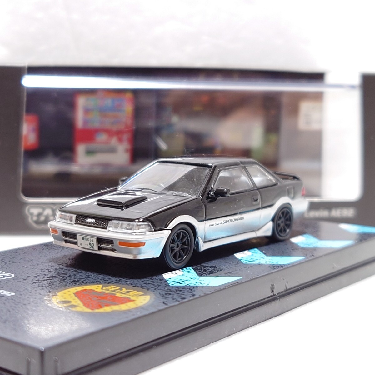 Tarmac 1/64 トヨタ カローラ レビン AE92 黒 ブラック/シルバー ターマックワークス Toyota Corolla Levin Black/Silver works拍卖