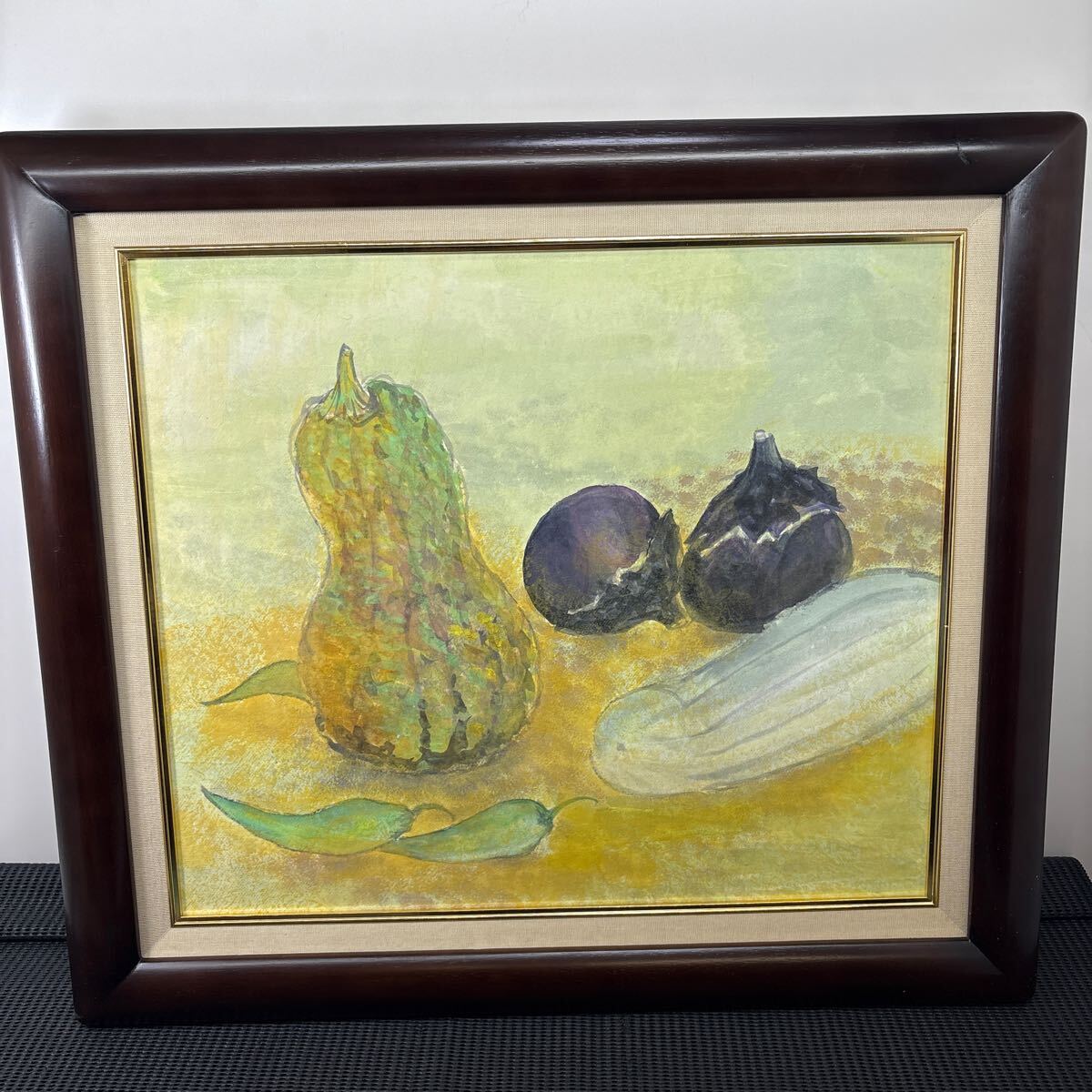 ★大阪/店舗受け取り可★水彩画 額入り 約67cm×59cm インテリア 絵画 壁掛け 飾り 静物画 F10★拍卖