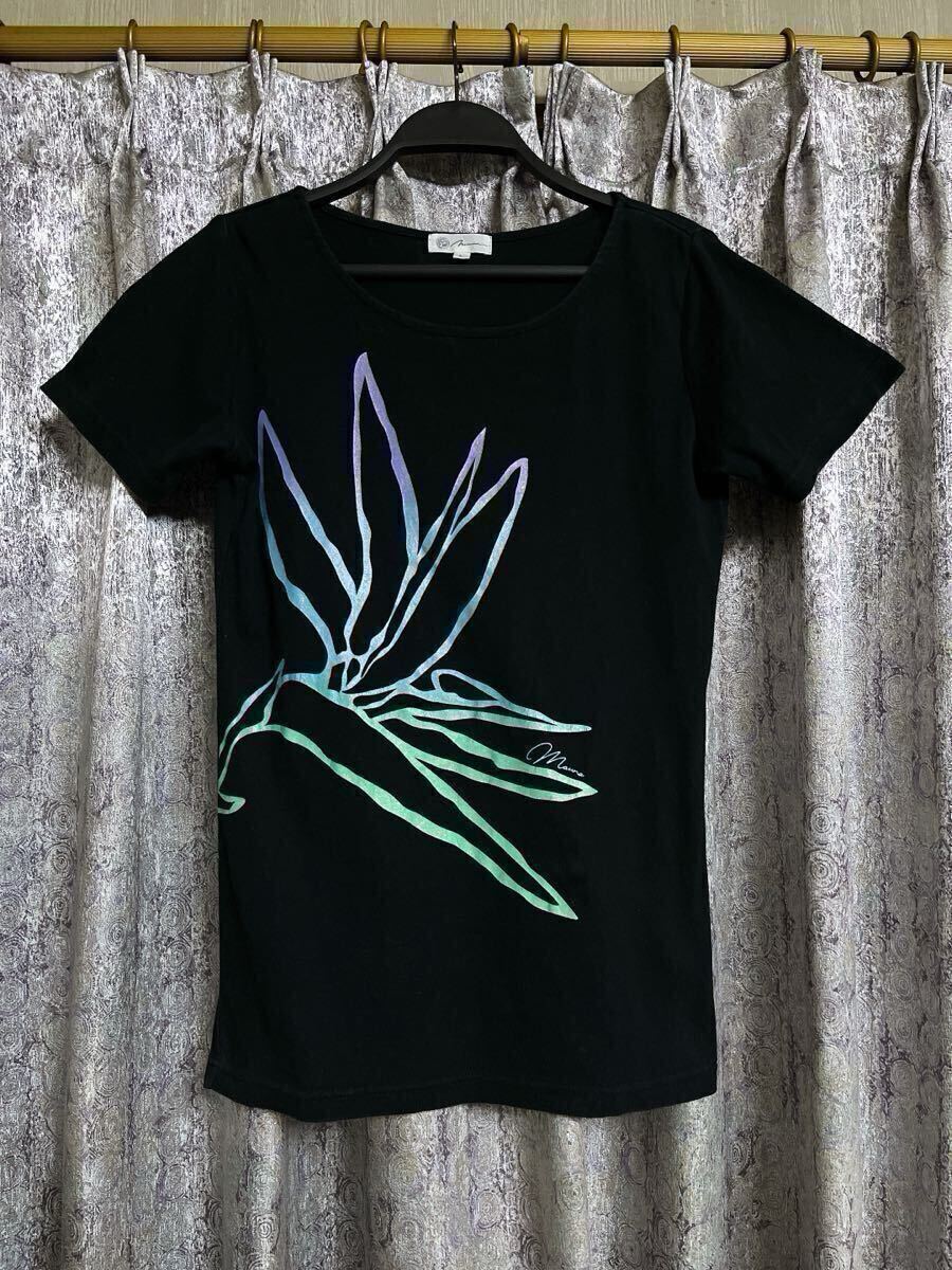 フラダンス AREMITI アレミティ mauna ハワイ アロハ トップス Tシャツ カットソー パウスカート ブラック 発表会 演奏会 衣装 練習着 黒拍卖