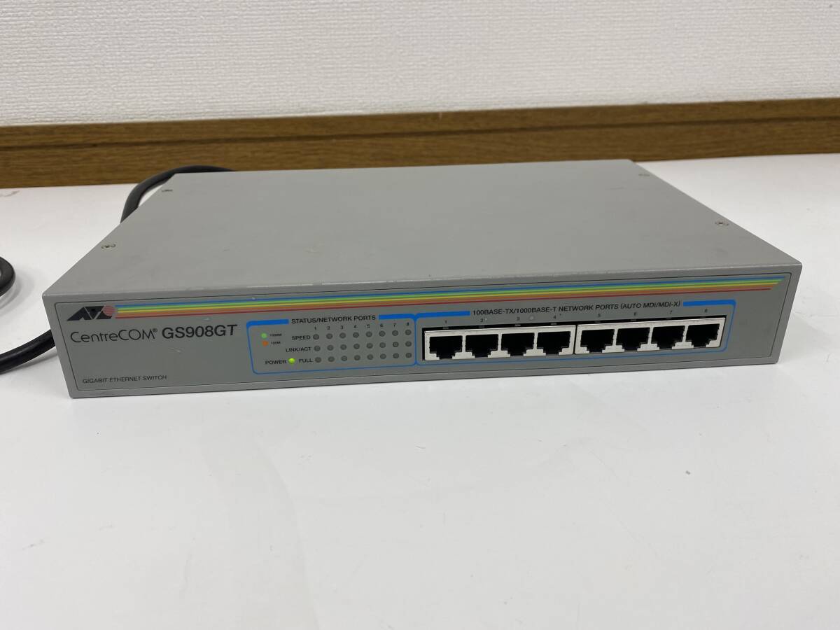 【中古】Allied Telesis アライドテレシス 8ポートギガビットスイッチCentreCOM GS908GT 動作品拍卖