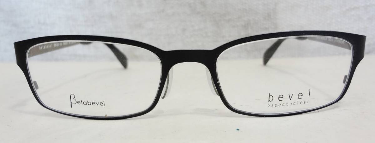 【未使用】bevel メガネフレーム βチタニウム 6510 MENSCH 53□19 BKAB 日本製拍卖