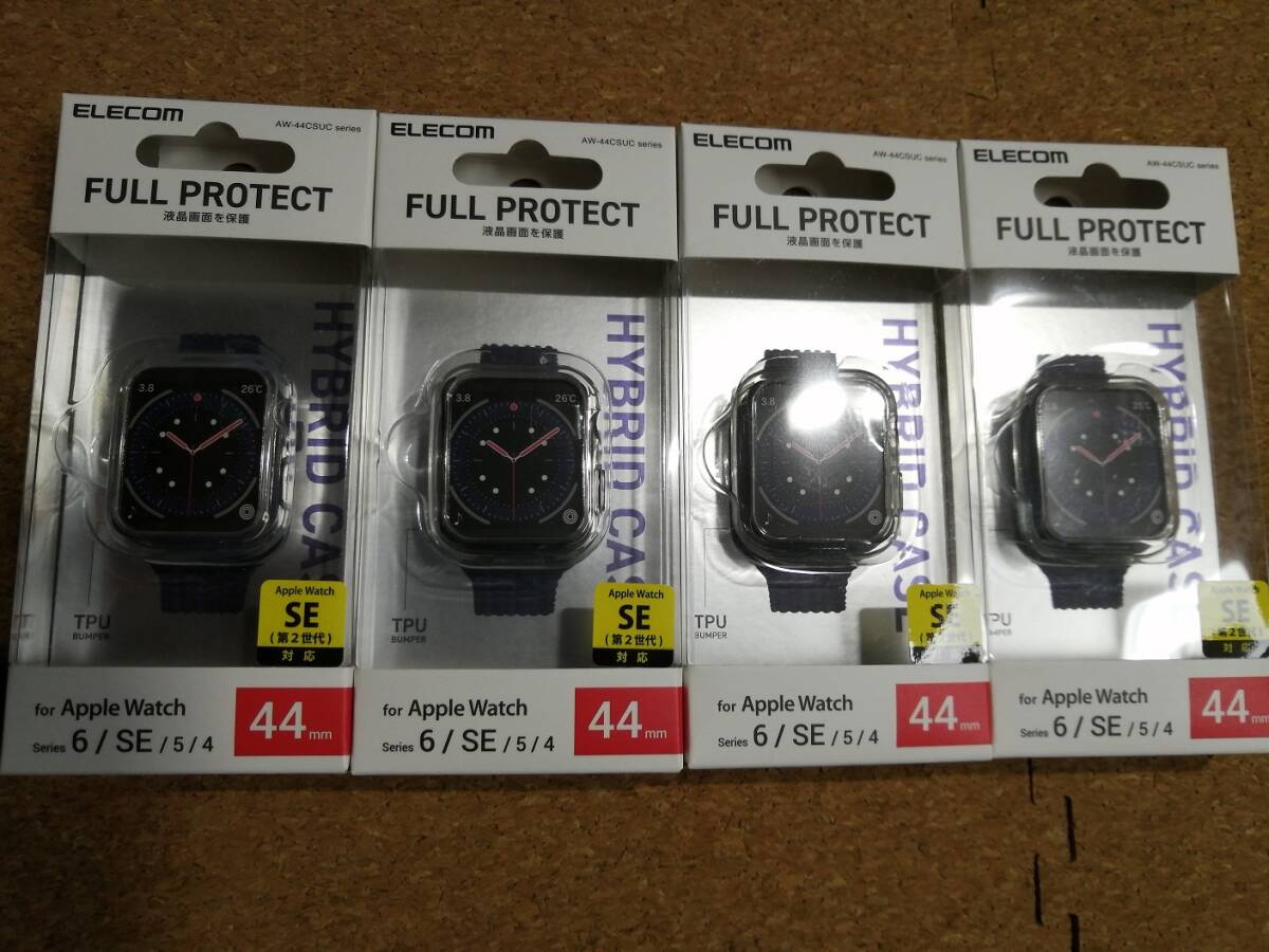 【4個】エレコム Apple Watch 44mm フルカバーケース ハイブリッド クリア AW-44CSUCCR 4549550207454拍卖