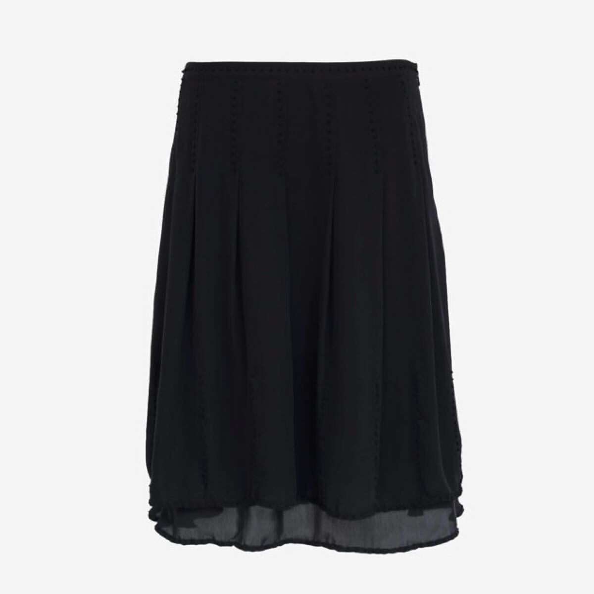 未使用 cacharel キャシャレル ブラック シルク スカート 拍卖