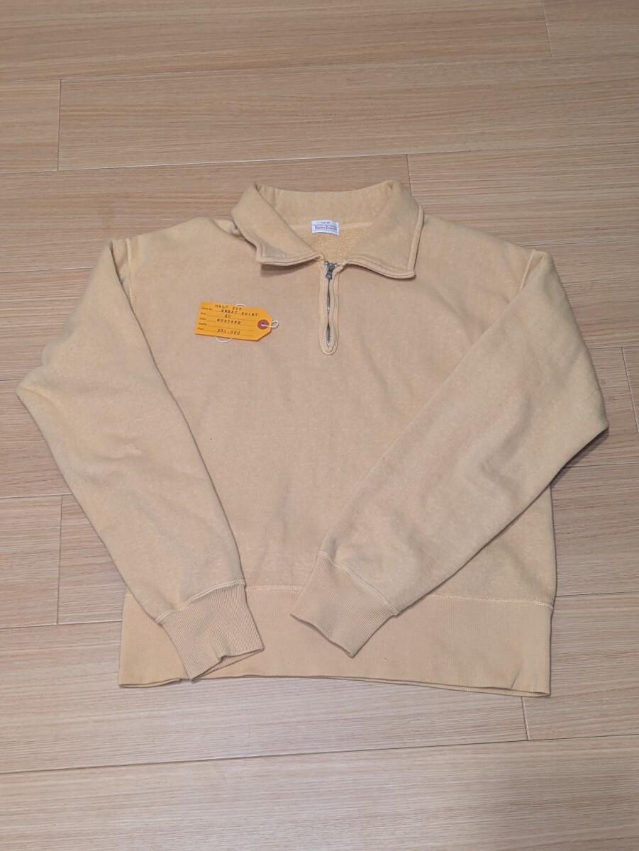 ブッチャープロダクツ Butcher Products アットラスト ATLAST&CO ハーフジップ スウェット MUSTARD 40拍卖