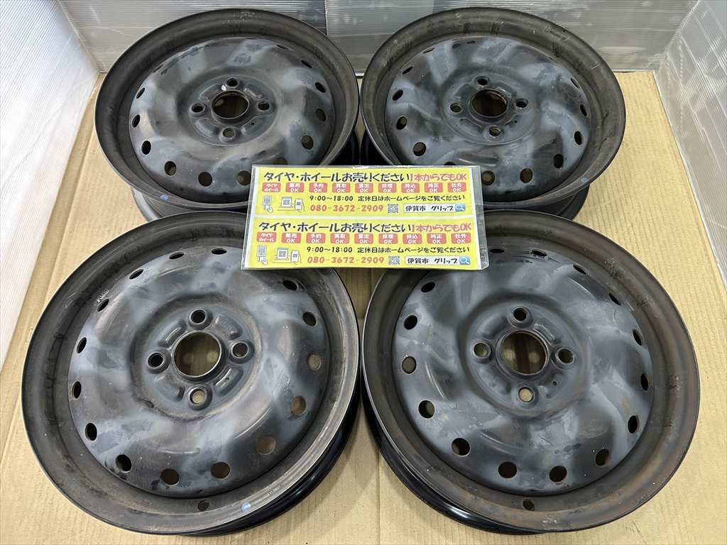 SUZUKI 純正スチールホイール 14 4.5j +45 ブラック 系 4穴 100拍卖