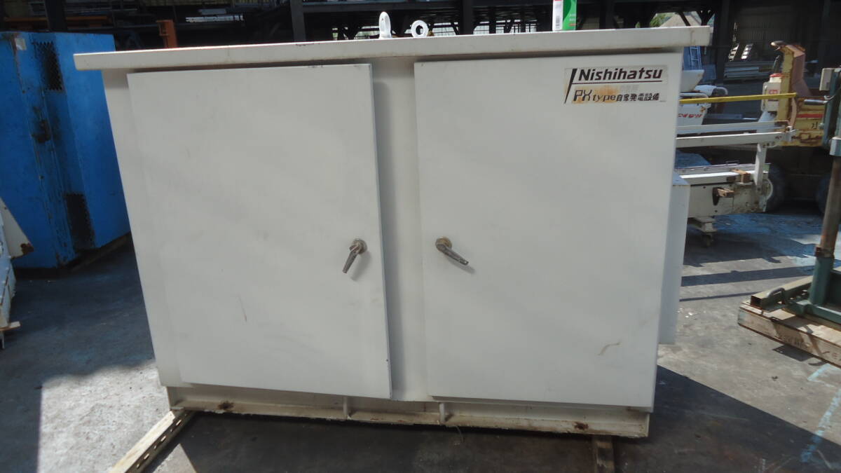 油谷 №4019 自家発電装置 発電機 ニシハツ 40KVA 32KW 三相200V出力 連続運転可能 動作良好 60HZ ディーゼル発電機 中古大型 福岡から拍卖