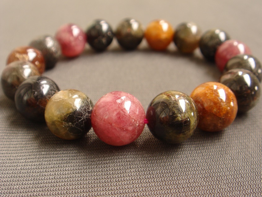 ☆開運UP、お守り、天然5A級トルマリンブレスレット12mmK8拍卖