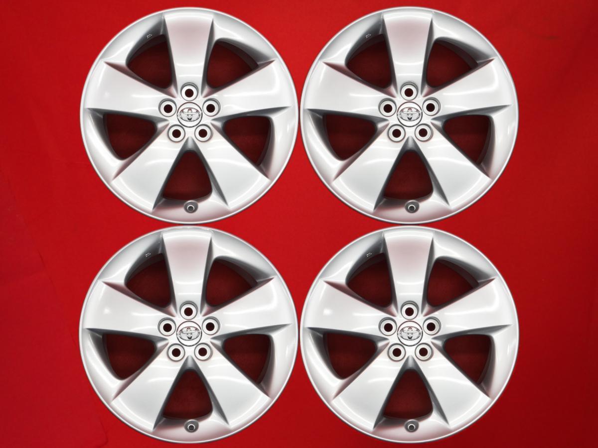 再塗装品 TOYOTA トヨタ プリウス 30系 Sツーリング 純正 中古ホイール 4本 7J 17インチ PCD100 5穴 +50 ハブ54 aa17拍卖
