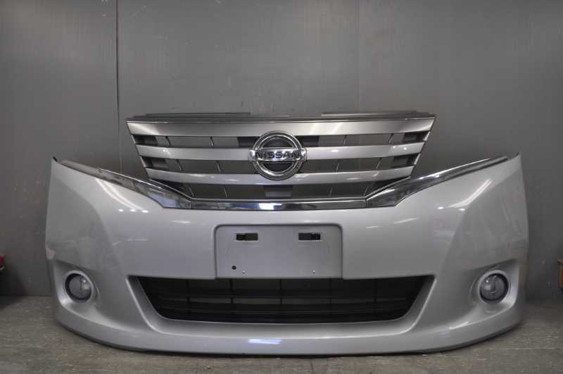 セレナ 20S 前期 (NC26 C26) 純正 動作保証 フロントバンパー フロントグリル フォグランプ付 K23 銀 62022-1VA0H 62022-1VA7A s019637J拍卖