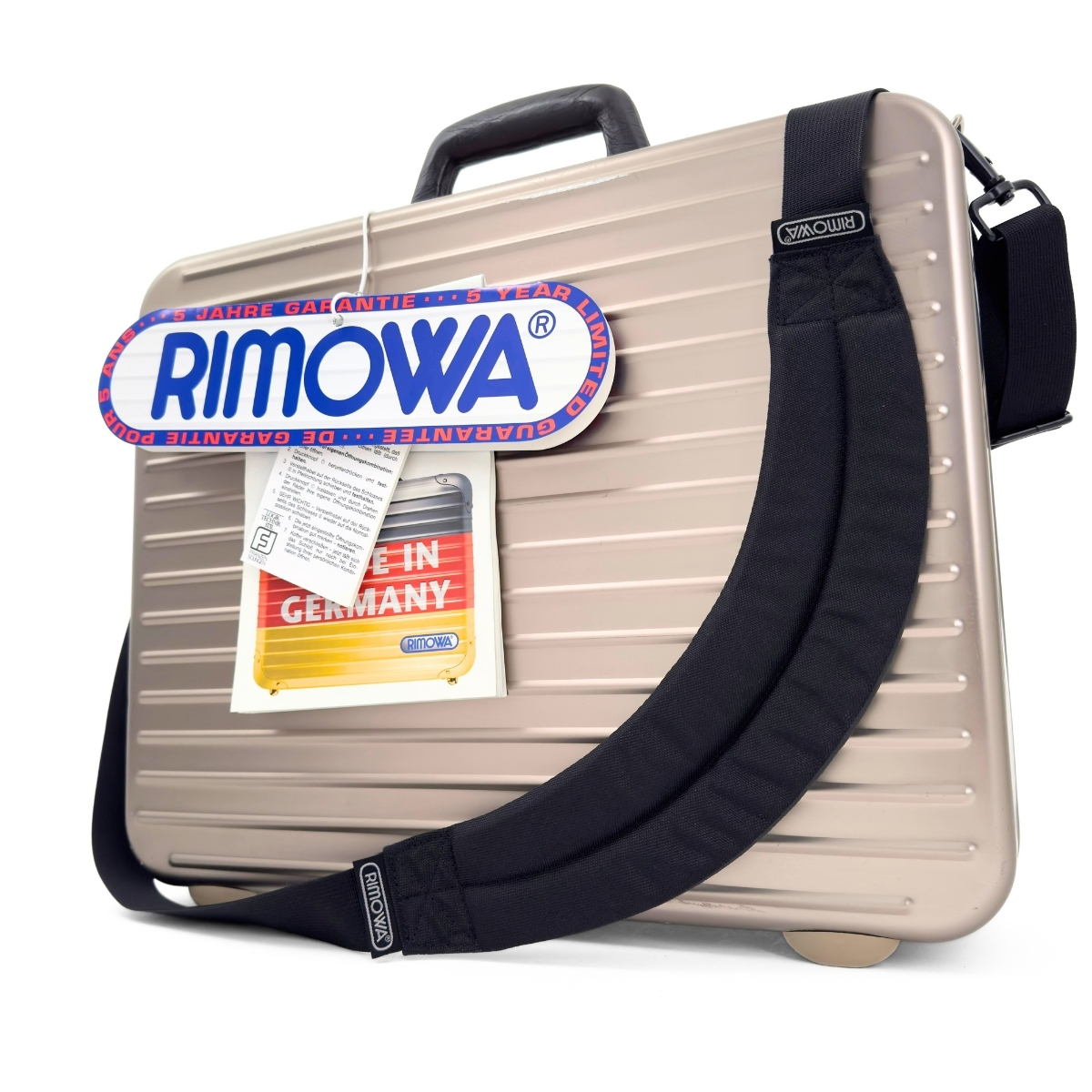 RIMOWA リモワ Titan Safe チタンセーフ 2way 内装 全本革 革巻きハンドル アタッシュケース ビジネス ハンドバッグ チタニウム プレミアム拍卖