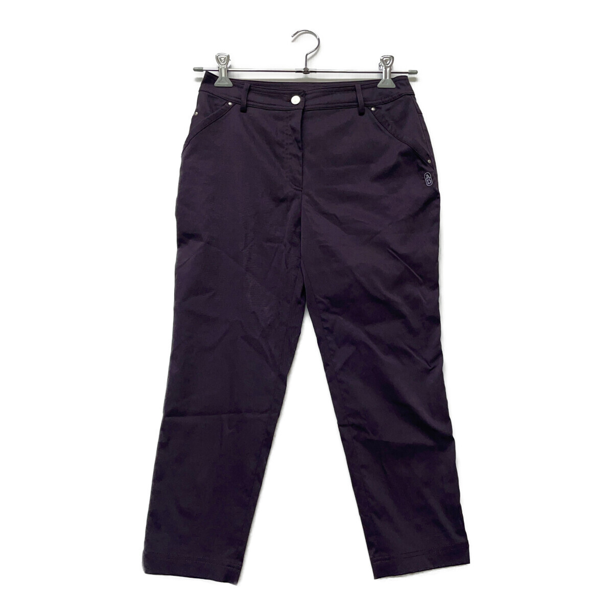 coco 中古【値下げ】 アダバット adabat レディース クロップドパンツ 38(M) 紫系 パープル レターパックプラス発送可 94324拍卖