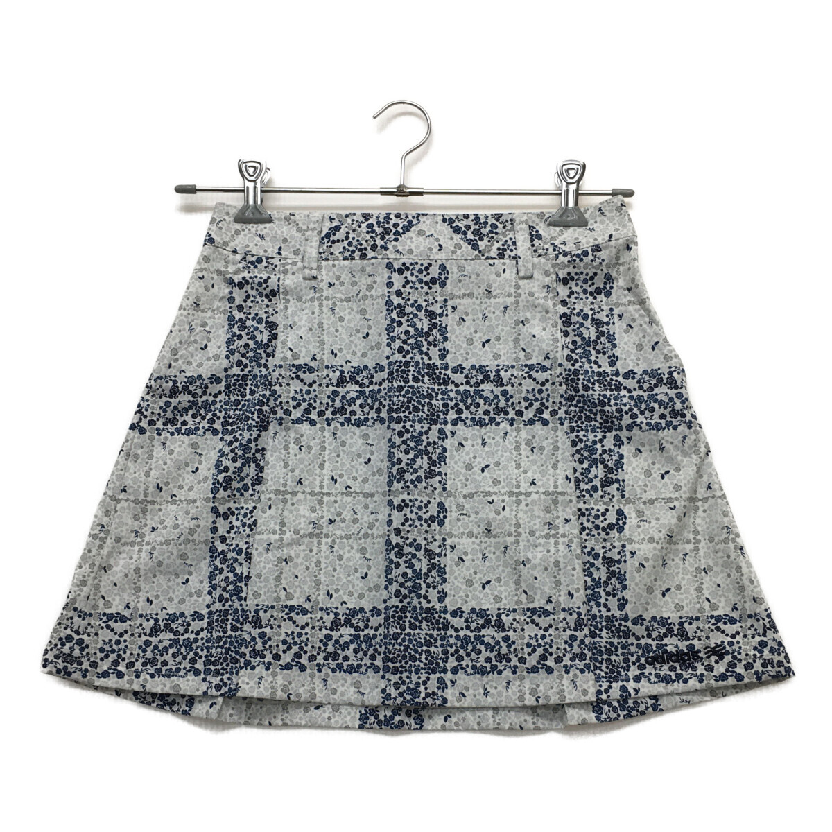 coco 中古【値下げ】 アディダスゴルフ adidas GOLF レディース スカート S 白×グレー×紺 ボタニカルチェック ネコパケ発送可 93930拍卖