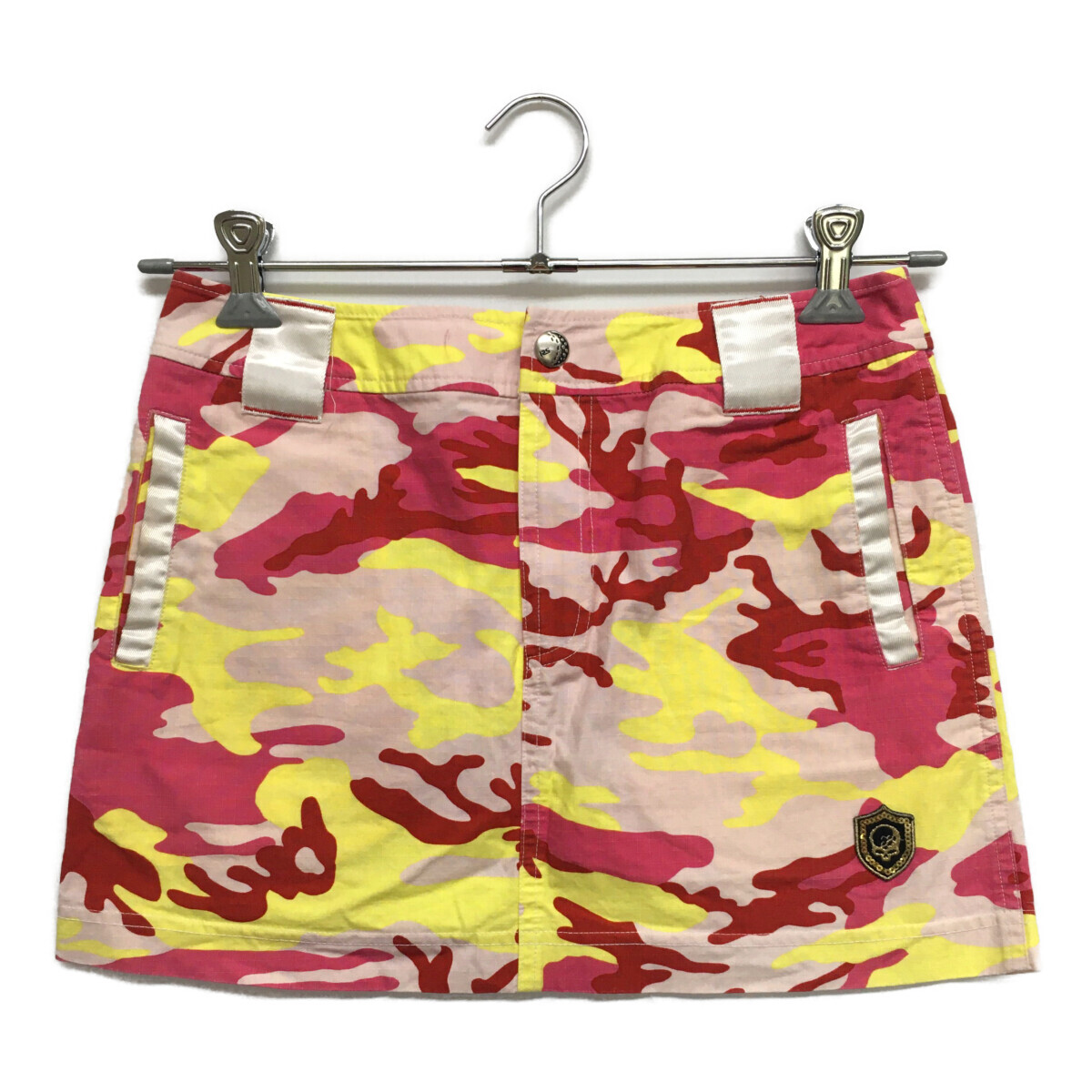 coco 中古 【値下げ】ラッセルノ RUSSELUNO レディース スカート M ピンク×赤×黄 カモフラ柄 迷彩 レターパックプラス発送可 96032拍卖