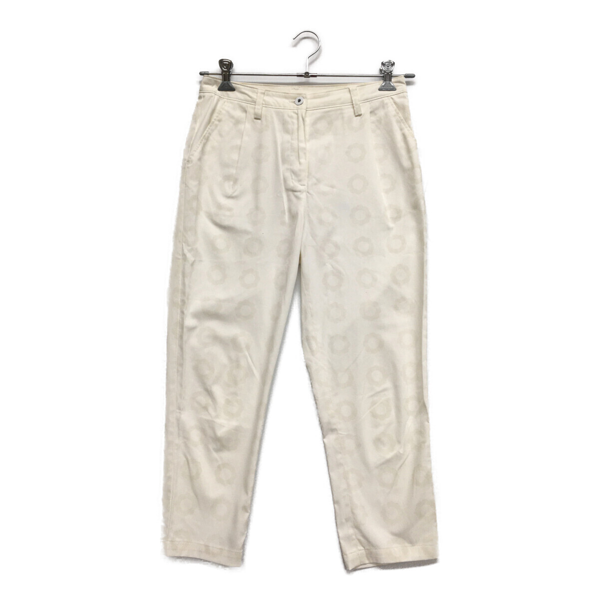 coco 中古【値下げ】 キャロウェイ Callaway レディース パンツ M 白 ホワイト アンクル丈 花柄 レターパックプラス発送可 95850拍卖