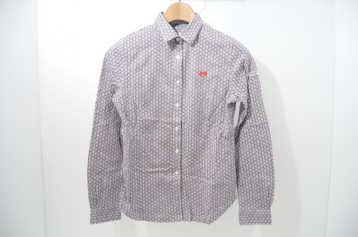 coco 中古【SALE】マスターバニーエディション レディース 長袖シャツ 0(S) 白×黒 パーリーゲイツ 総柄 レターパックプラス発送可 61279拍卖